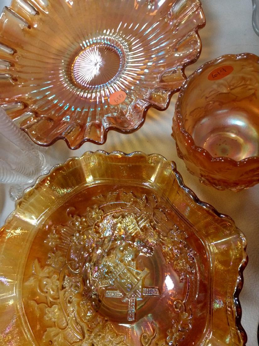 3 Pieces of Carnival Glass (1 of 1)