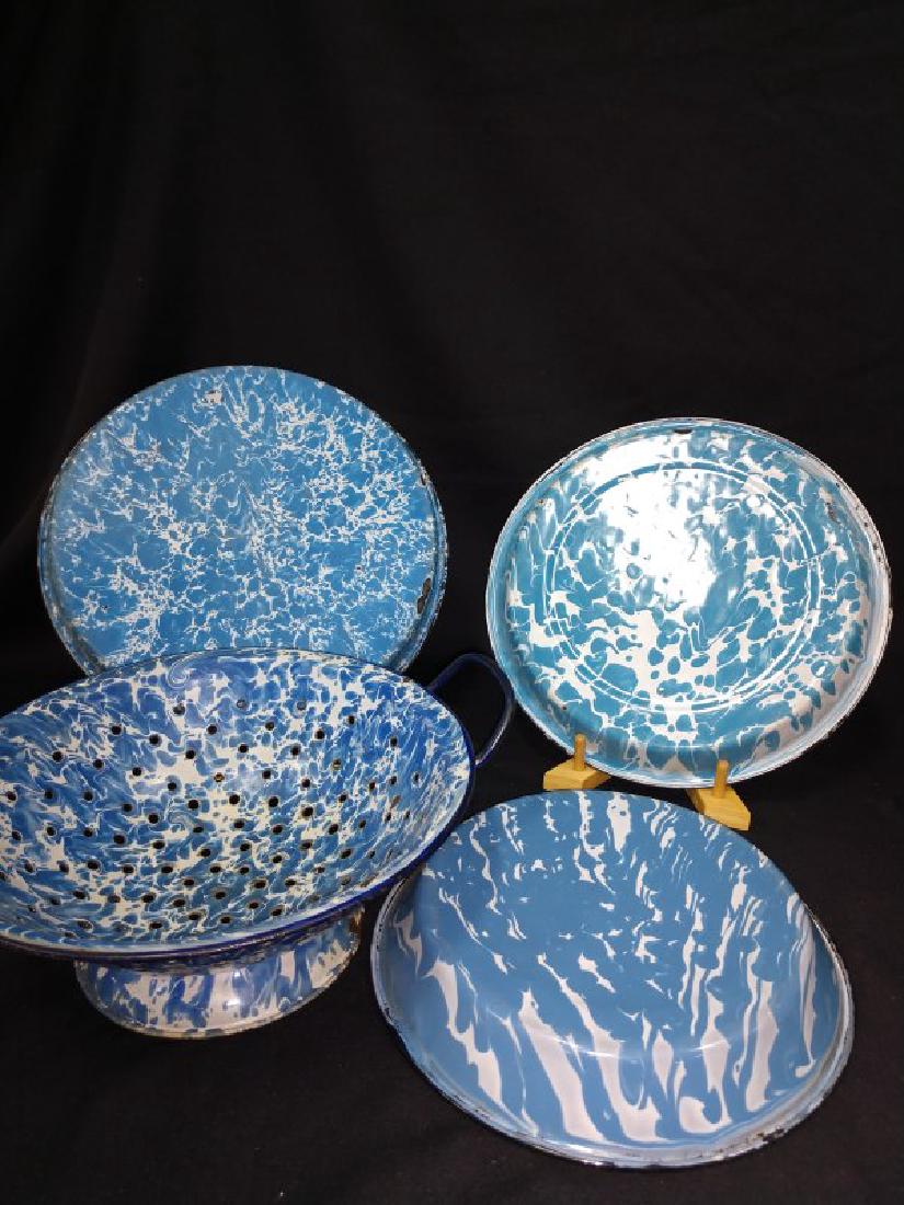 Blue & White Granite Group (4 pieces) (1 of 3)