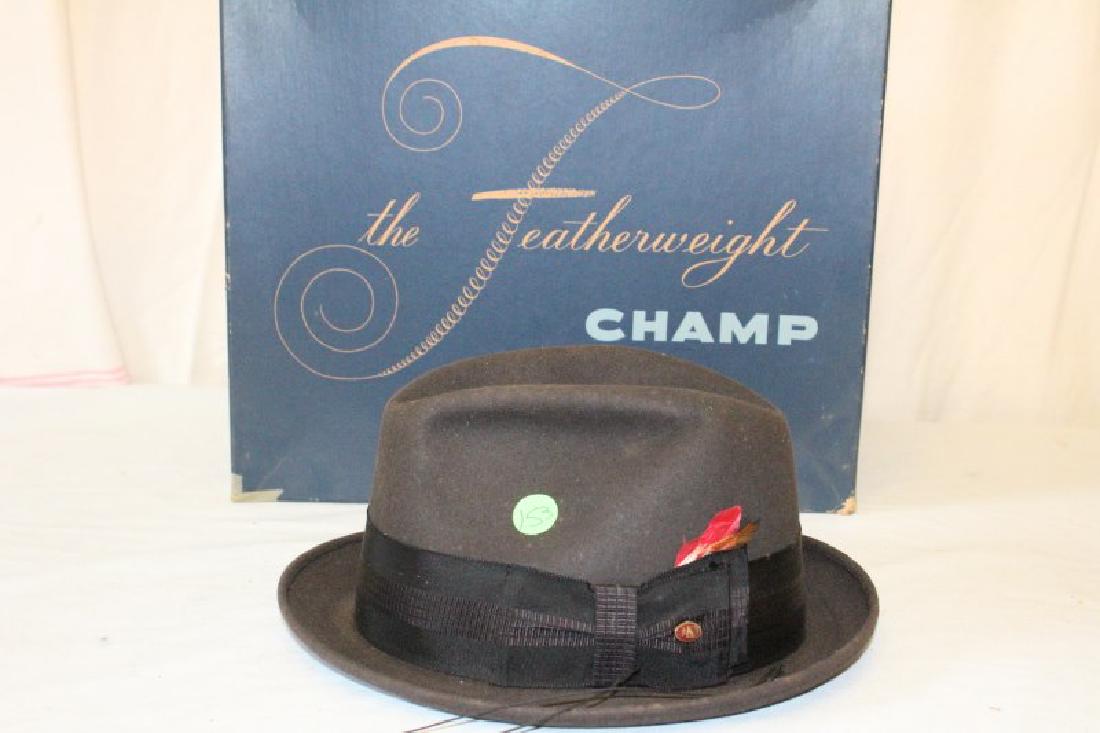 Black Champ Hat And Champ Hat Box (1 of 1)
