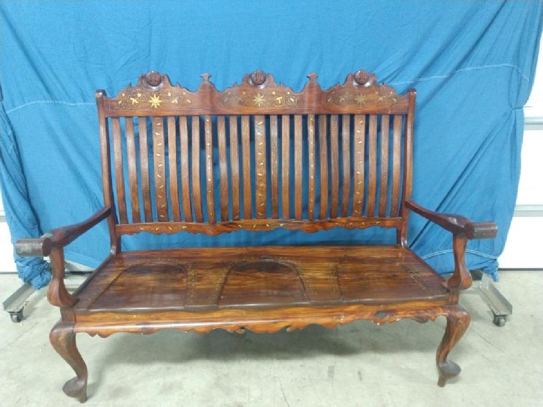 Furniture - Rosewood 3 Seat Bench (1 of 9)