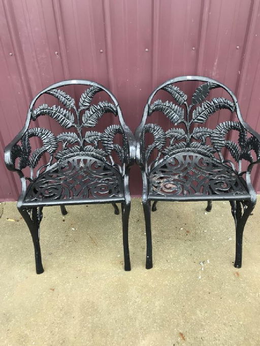 Iron Cast Chairs Oct 06 2018 Long Auction Company Llc In Ky Iron Cast Chairs
