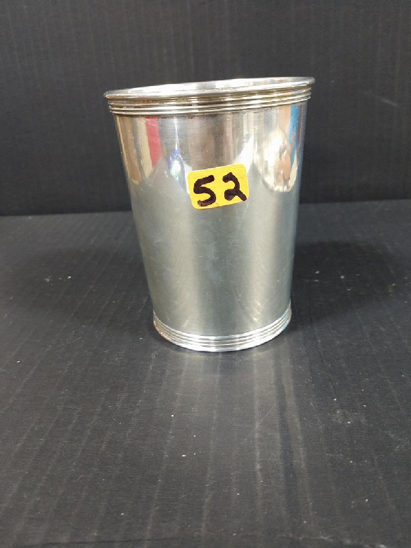 Sterling Silver Mint Julep Cup: Sterling 3759 Cup design has 4 ribs. 3 3/4"H x 2 15/16" x 2 3/8" base; Approx. weight 3.810 troy ounce