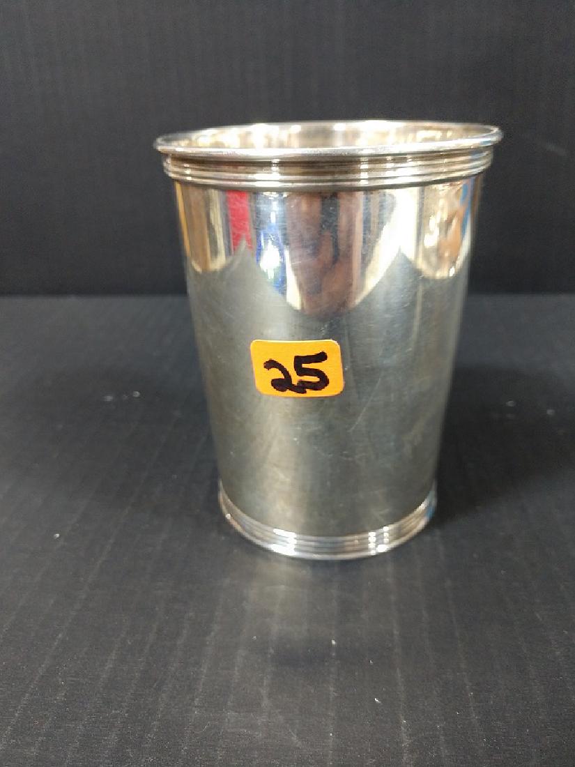 Sterling Silver - Mint Julep Cup: Sterling 2759, Daddy June 25, 1925-1950 Cup design as 4 Ribs at top and bottom. 3 1/2"H x 3"W x 2 3/8"base; Approximate Weight 3.895 troy ounce