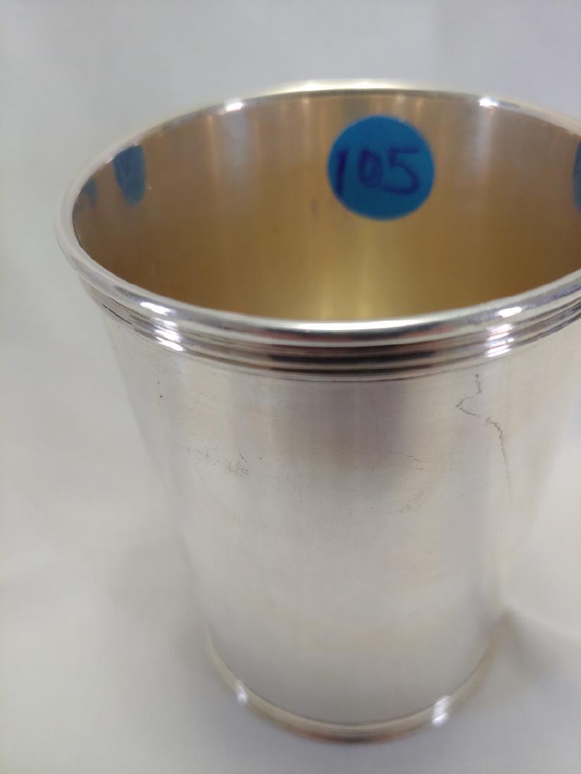 Sterling Silver - Mint Julep Cup: Engraved on bottom Mam-maw 1951 . 4 ribs top and bottom. Approximate Weight 126.5 grams.