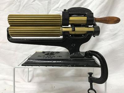 Iron - Fluter STAR: STAR brand machine fluter. Pat. Oct. 19, 1875. Brass fluting rollers. Table clamp made by American Machine Co. Phil PA.