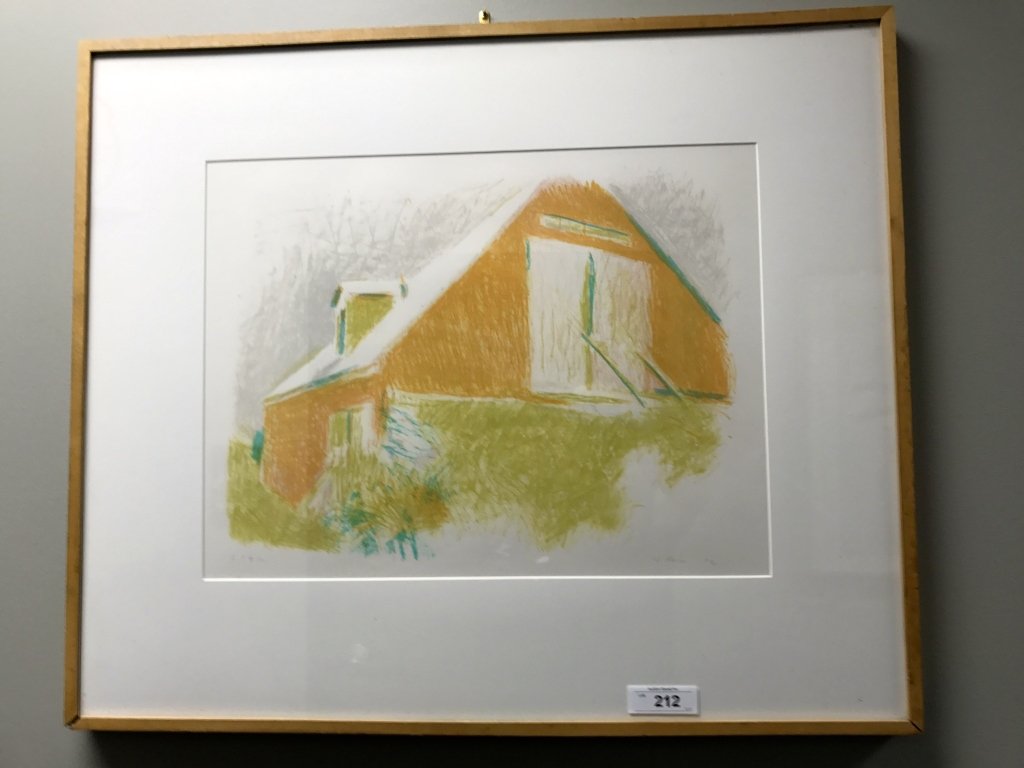 Framed Artist Proof Painting Signed W Kahn 82: Wolf Kahn Is A German Born American Painter Known For His Combination Of Realism And Color Field, Works In Pastel, And Oil Paint. 28" H X 33" W