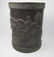 CHINESE CARVED HARD WOOD BRUSH POT - 3