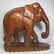 LARGE CARVED WOOD ELEPHANT