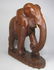 LARGE CARVED WOOD ELEPHANT - 2