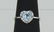 HEART CUT SKY BLUE TOPAZ RING IN STERLING SILVER
