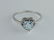 HEART CUT SKY BLUE TOPAZ RING IN STERLING SILVER - 2