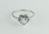 HEART CUT SKY BLUE TOPAZ RING IN STERLING SILVER - 4