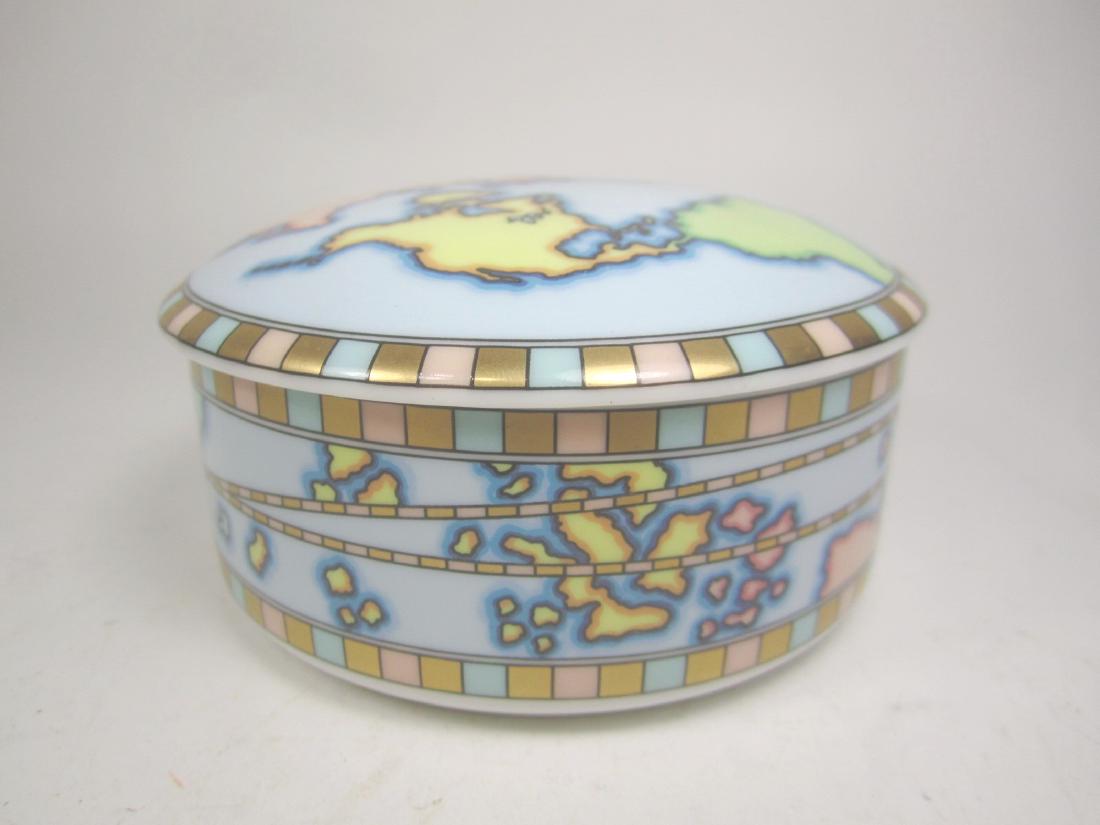 TIFFANY & CO. PORCELAIN WORLD MAP TRINKET BOX (1 of 6)