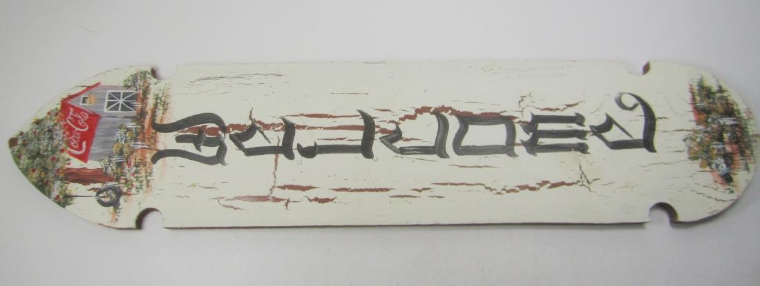 HAND-PAINTED COKA WOODEN "WELCOME" SIGN (1 of 5)