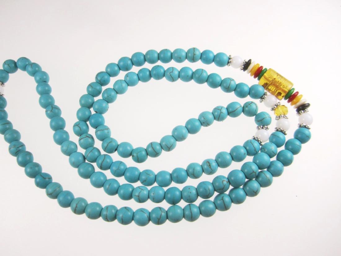 CHINESE TURQUOISE BEADS PRAYER BRACELET (1 of 7)