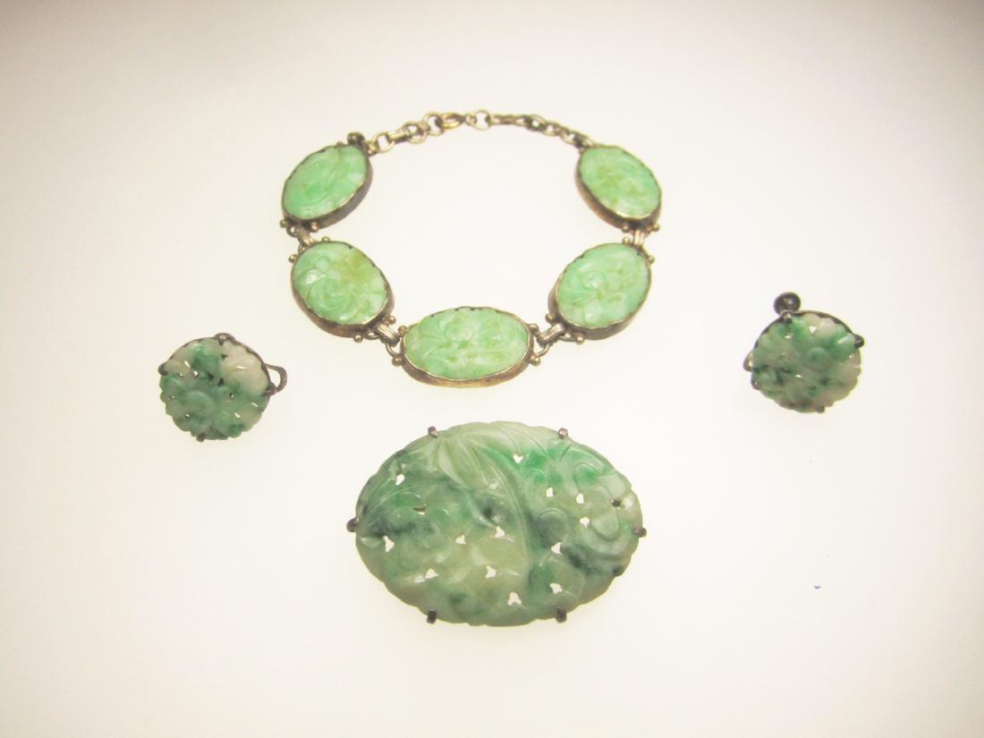 SET OF CHINESE JADEITE JEWELRY (1 of 7)