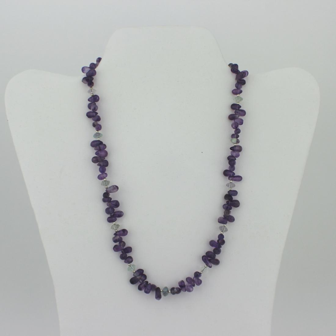AMETHYST AND FLUORITE BEAD NECKLACE (1 of 3)