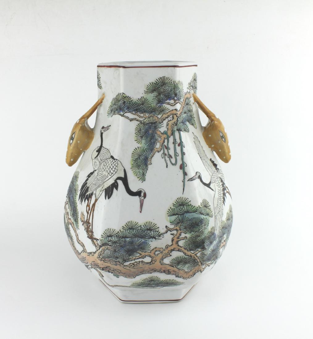 A CHINESE FAMILLE ROSE DEER-HEAD ZUN (1 of 5)