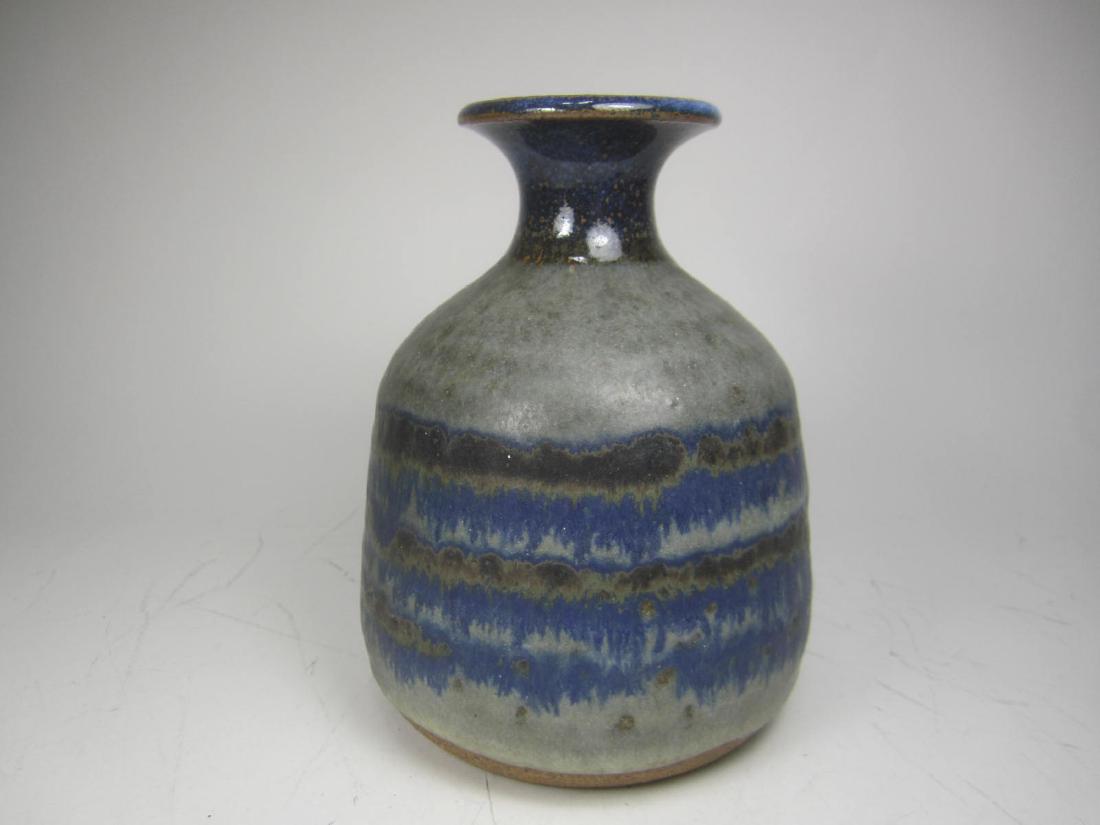 OLD JAPANESE CELADON SAKE FLASK. 6"H: 6"H