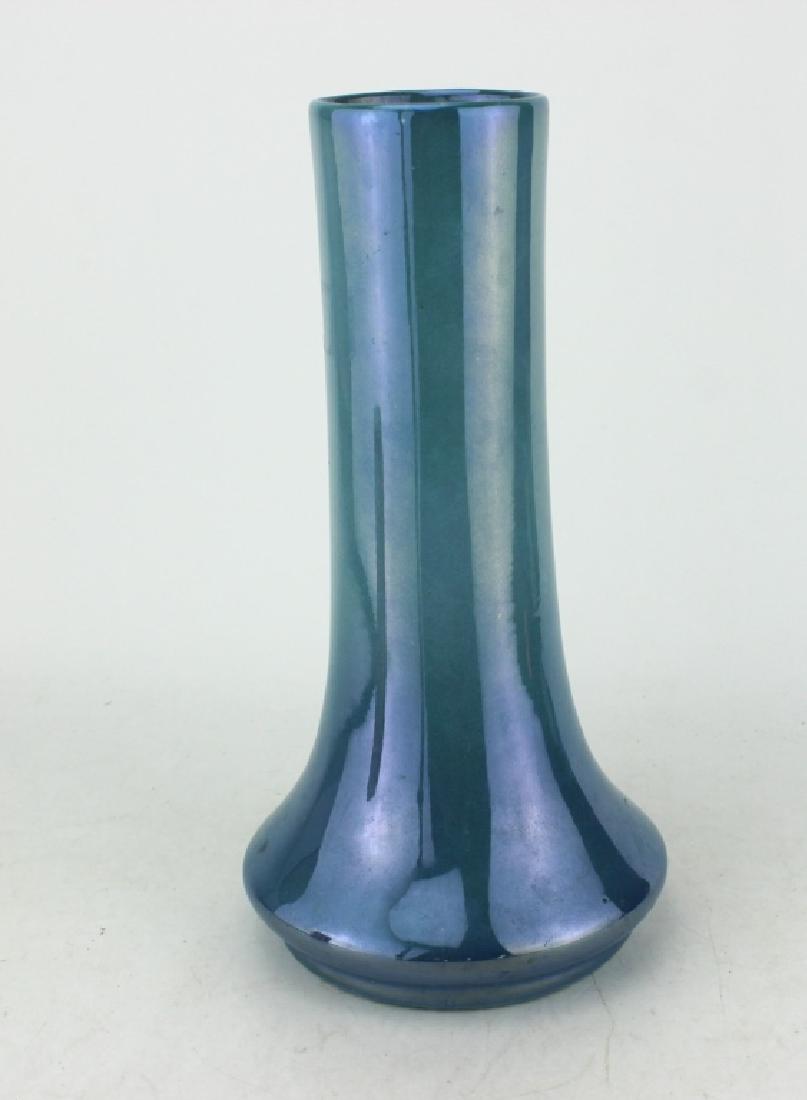 WELLER BLUE GLAZED VASE (1 of 7)