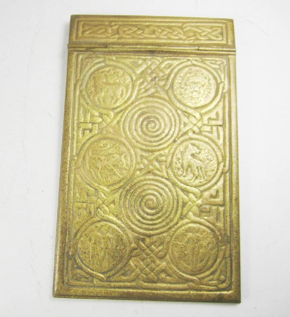 TIFFANY STUDIOS #1090 GILT ZODIAC NOTEPAD (1 of 6)