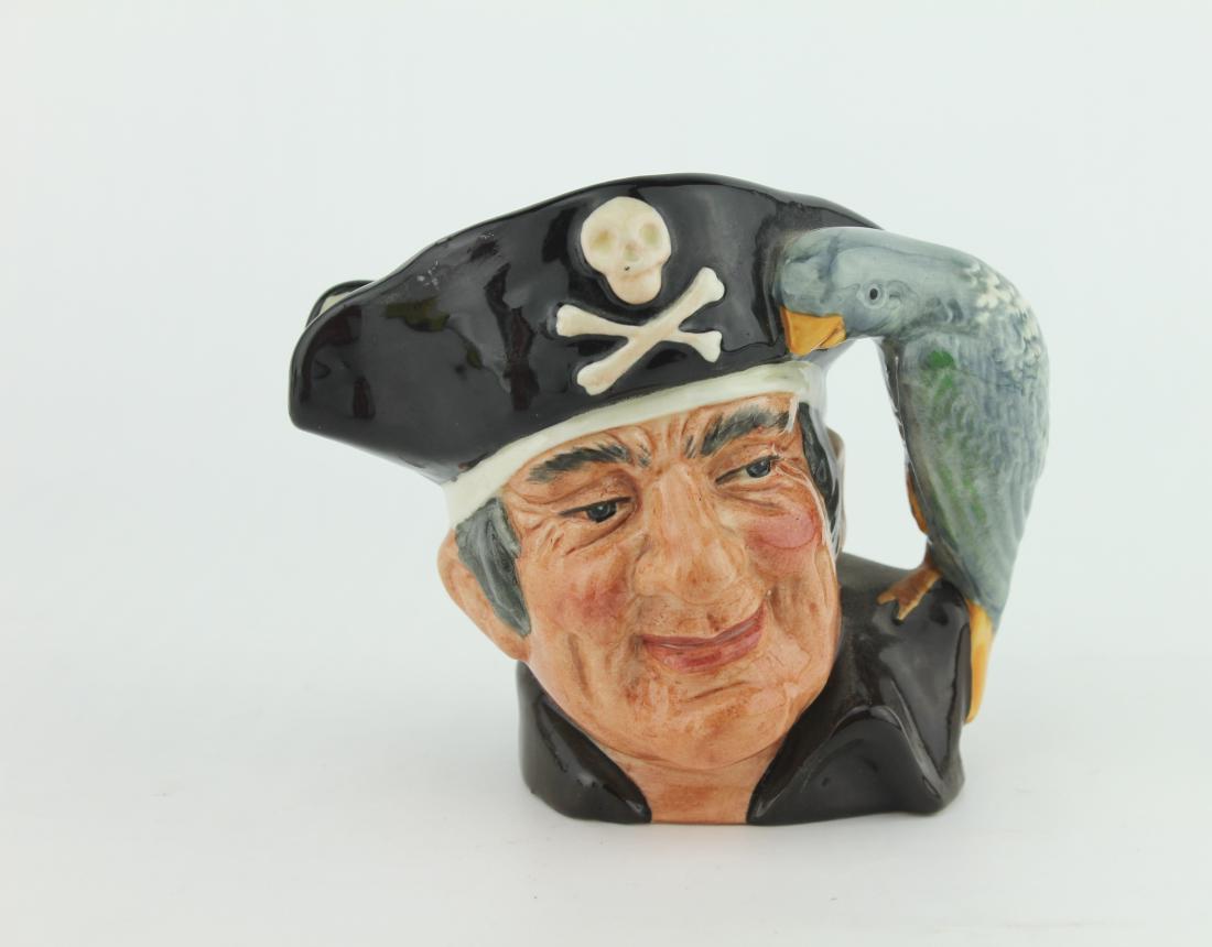 ROYAL DOULTON TOBY MUG "LONG JOHN SILVER" D6386: Vintage Royal Doulton England "Long John Silver" Toby Mug, D 6386, CORP 1951. 3 3/4 in. Tall.
