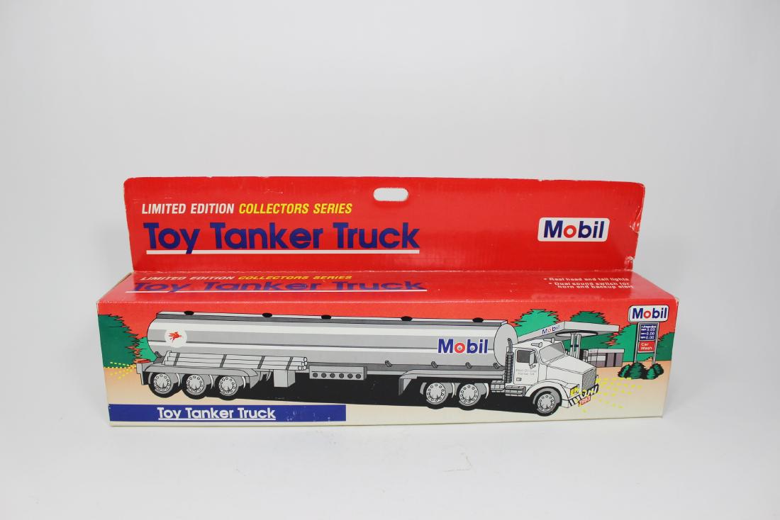 1993 MOBIL TOY TANKER TRUCK MODEL: 14 in. in length.