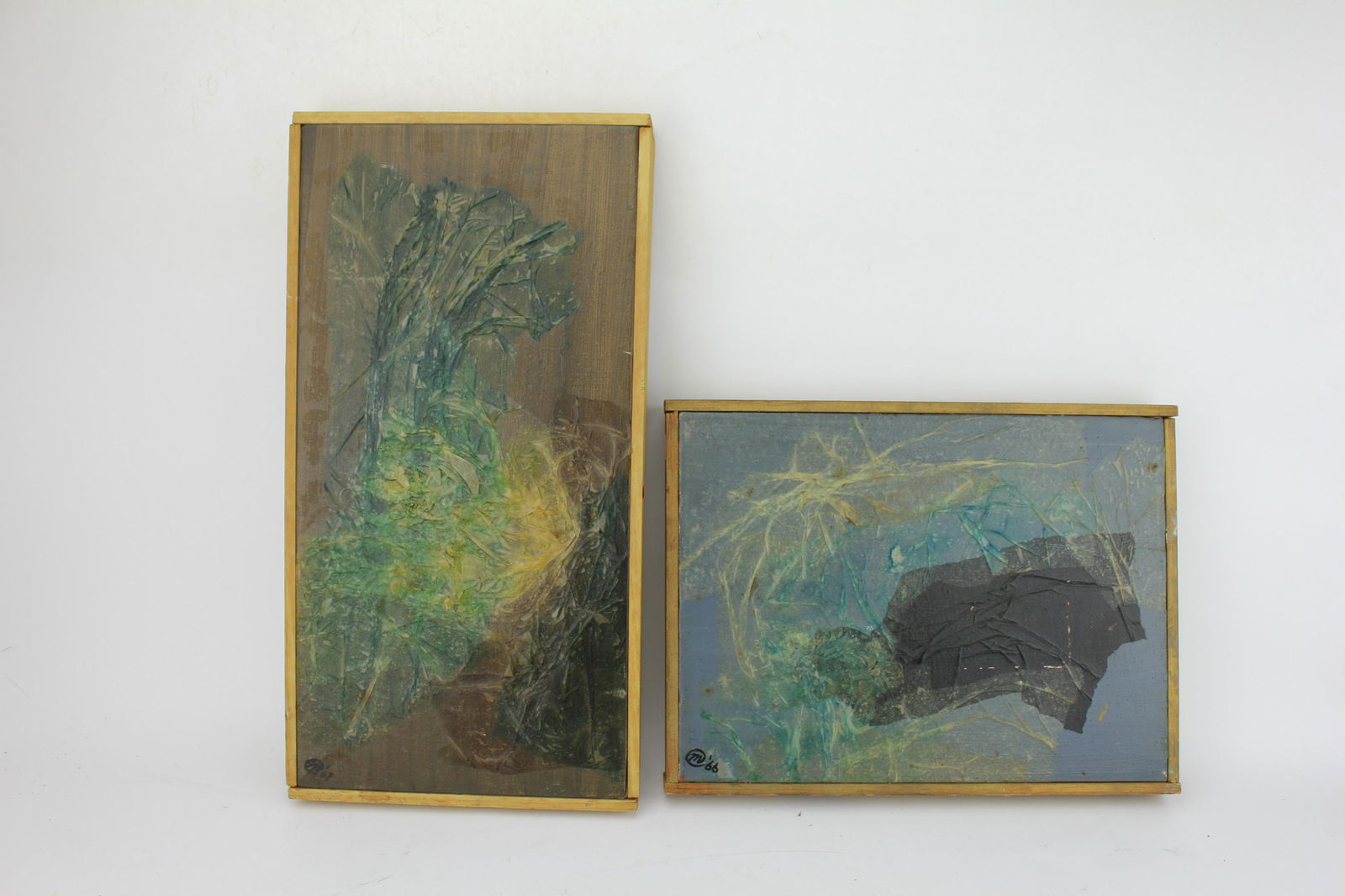 TWO ABSTRACT MIXED MEDIAS (1 of 7)