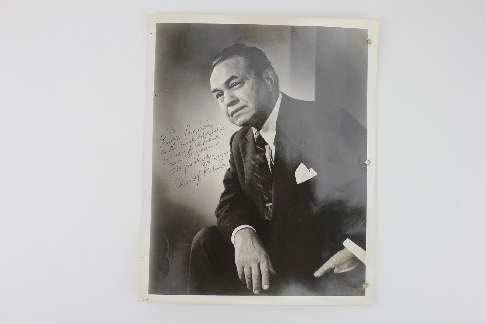 SIGNED PHOTO OF EDWARD G. ROBINSON (1 of 2)
