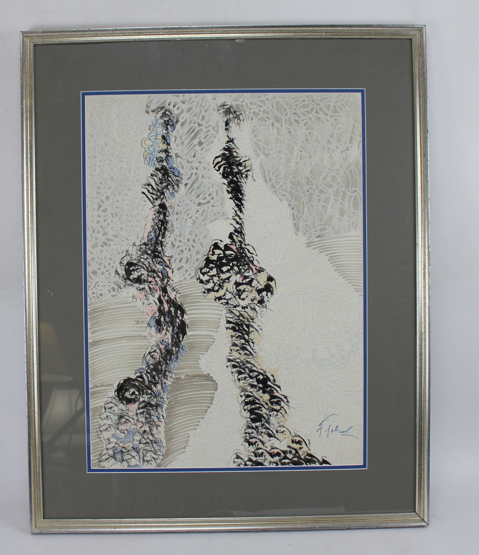 FIGUEIREDO SOBRAL, LITHOGRAPHY: Figueiredo Sobral (Portuguese, 1926-2010). Abstract composition. signed lr. "F. Sobral." Sight size: 16-1/2 in.(W) X 22 1/2 in. (H). 24 in. (W) X 30 1/2 in. (H).