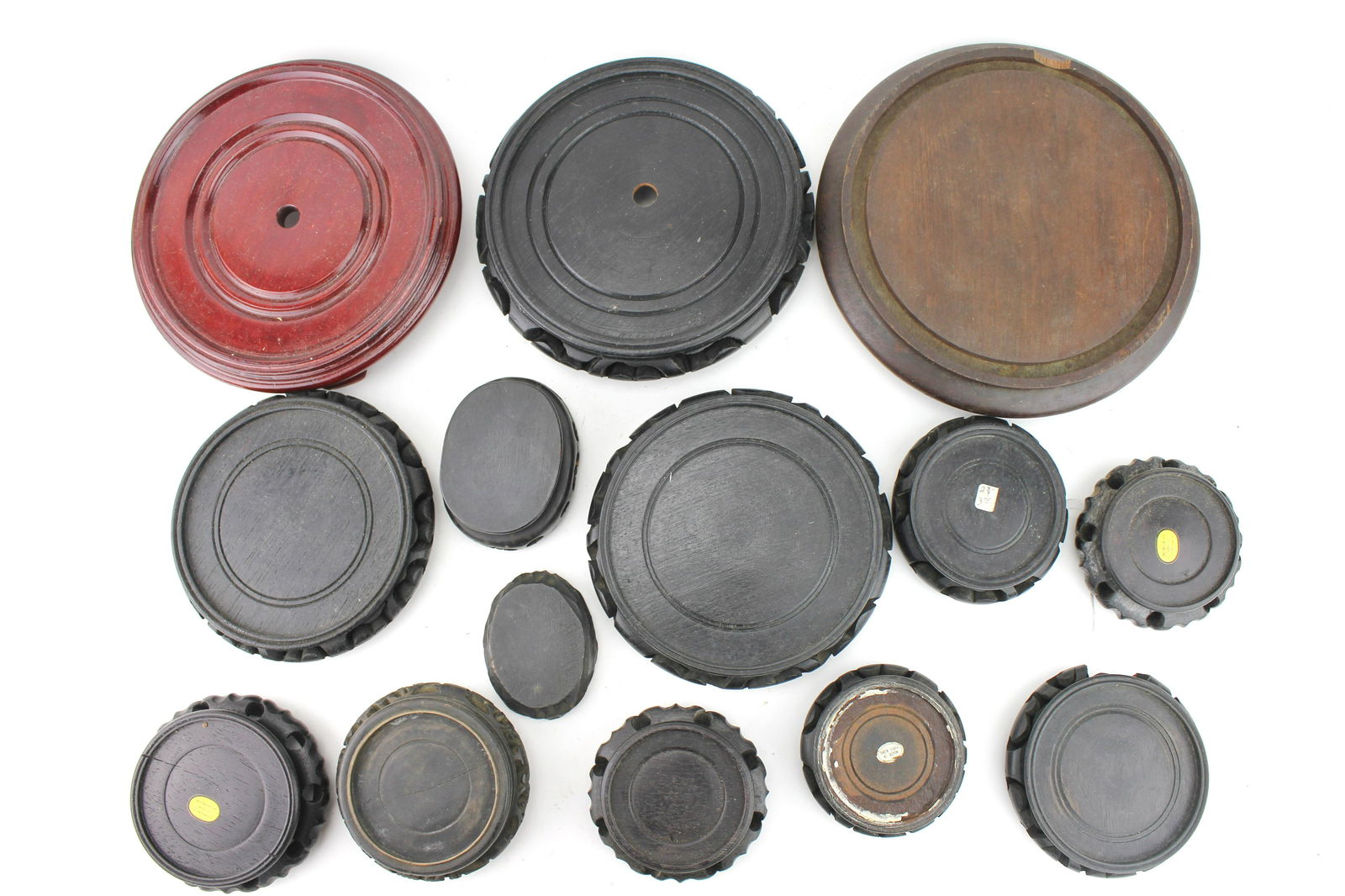 14 ASSORTED CHINESE CARVED WOOD STANDS (1 of 8)