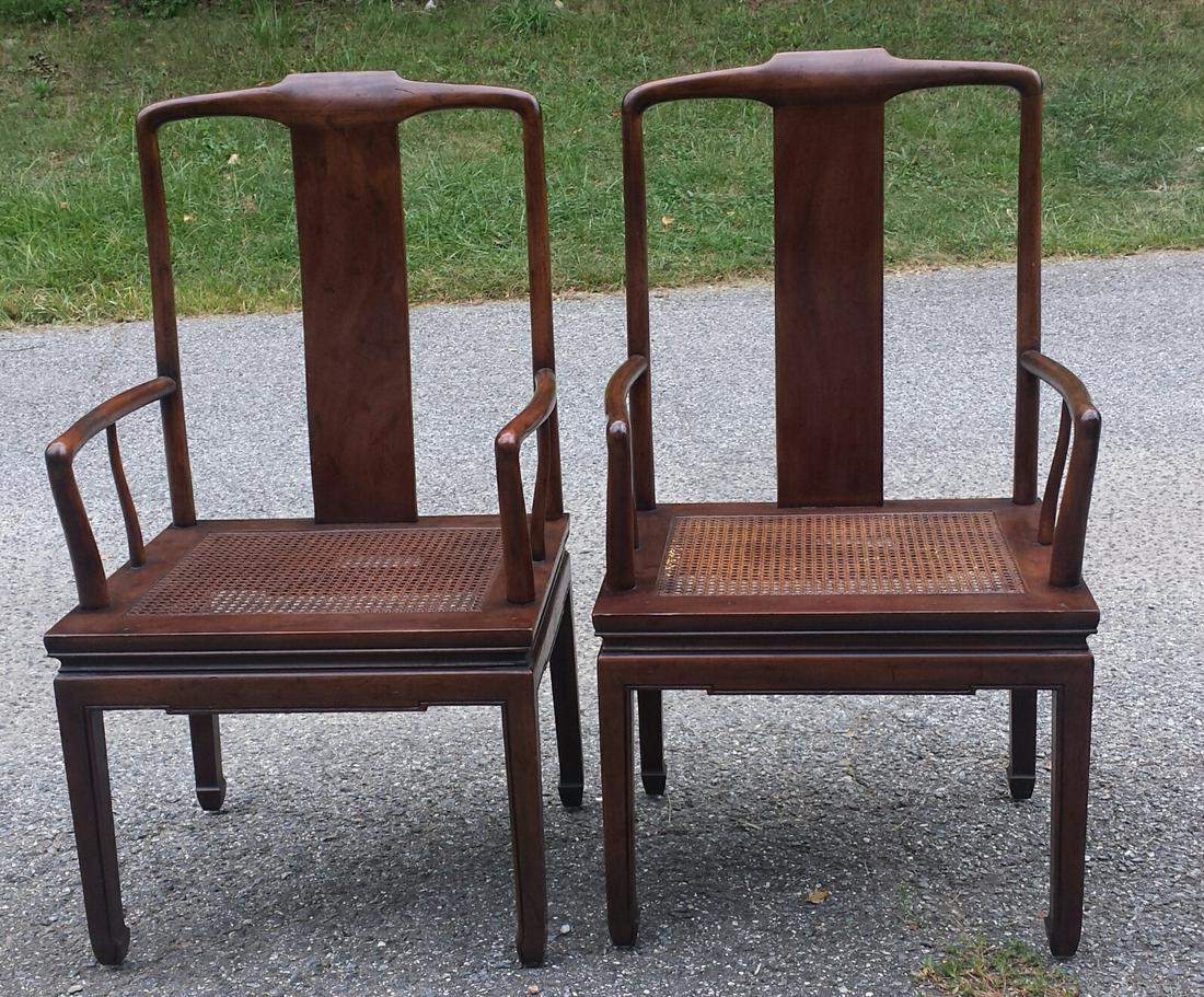 PAIR OF ASIAN WOODEN CHAIRS (1 of 10)