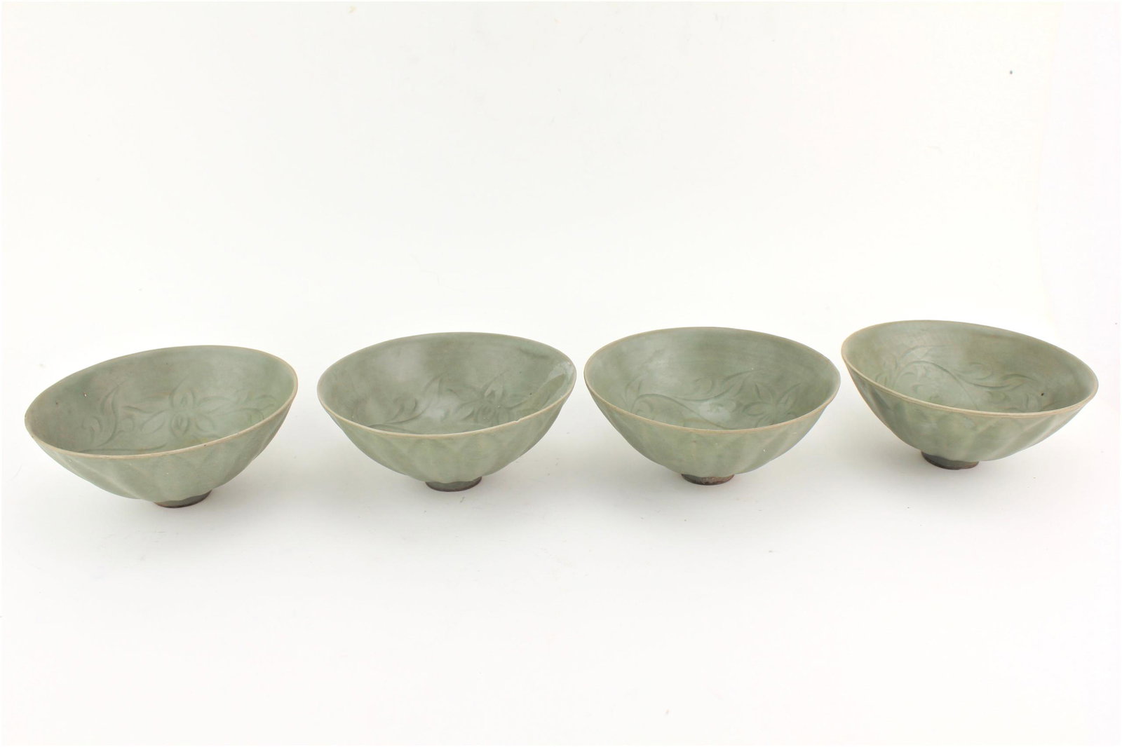 FOUR CHINESE CELADON BOWLS (1 of 10)