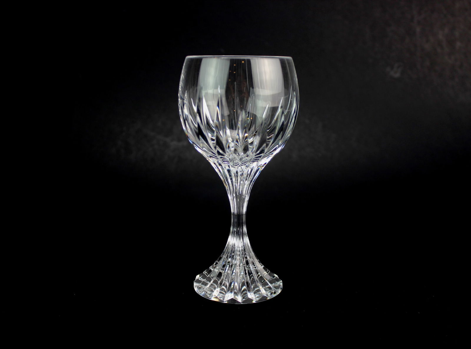 One Baccarat Crystal Massena Wine Goblet: Size: 6 in. tall.
