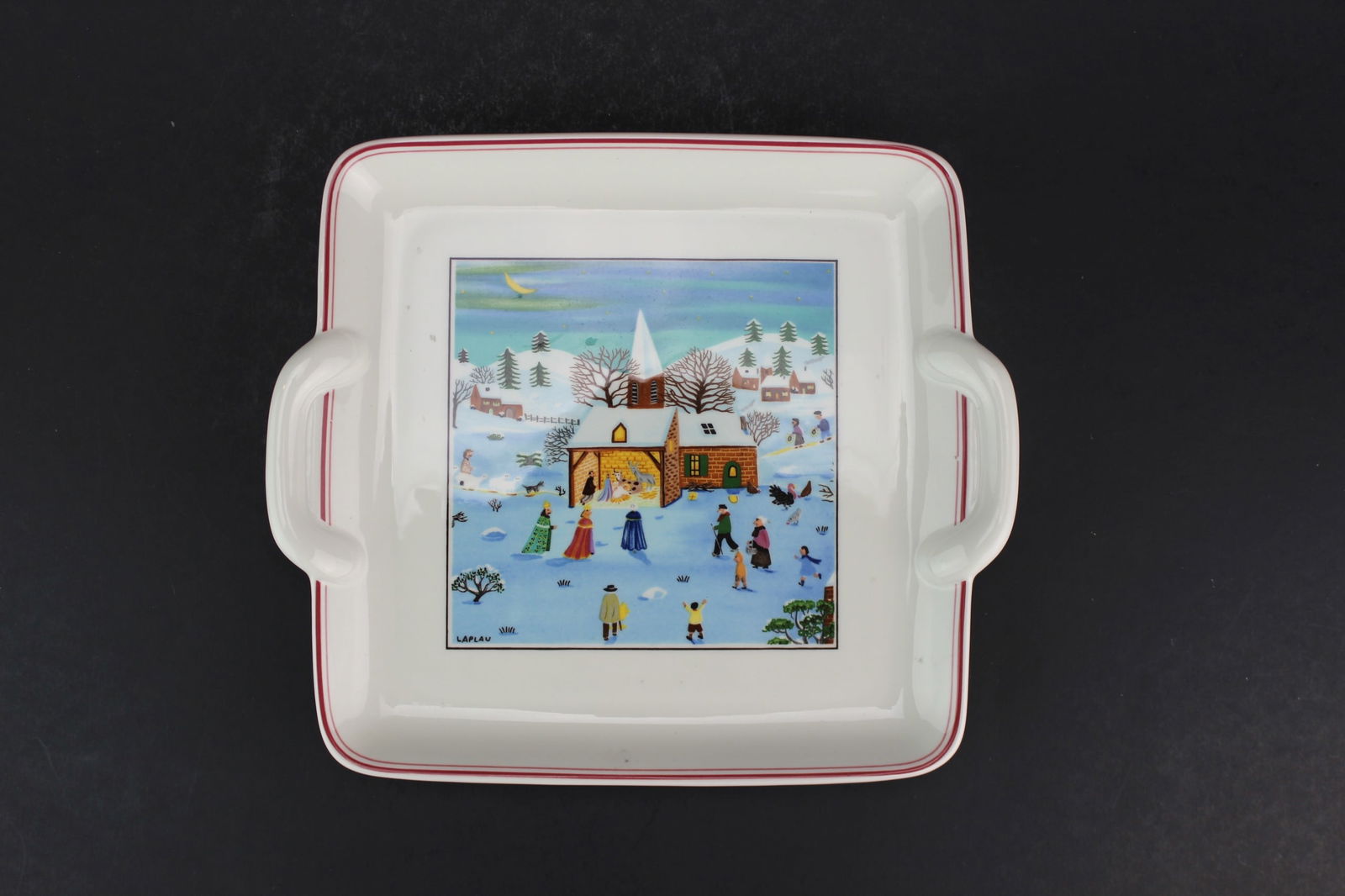 Villerory & Boch Naif Christmas Square Cake Plate (1 of 3)