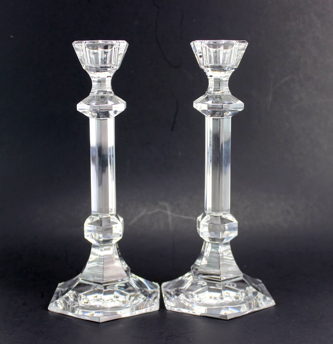 Pair of Cristal St. LouisGlass Jardy  Candlesticks (1 of 7)
