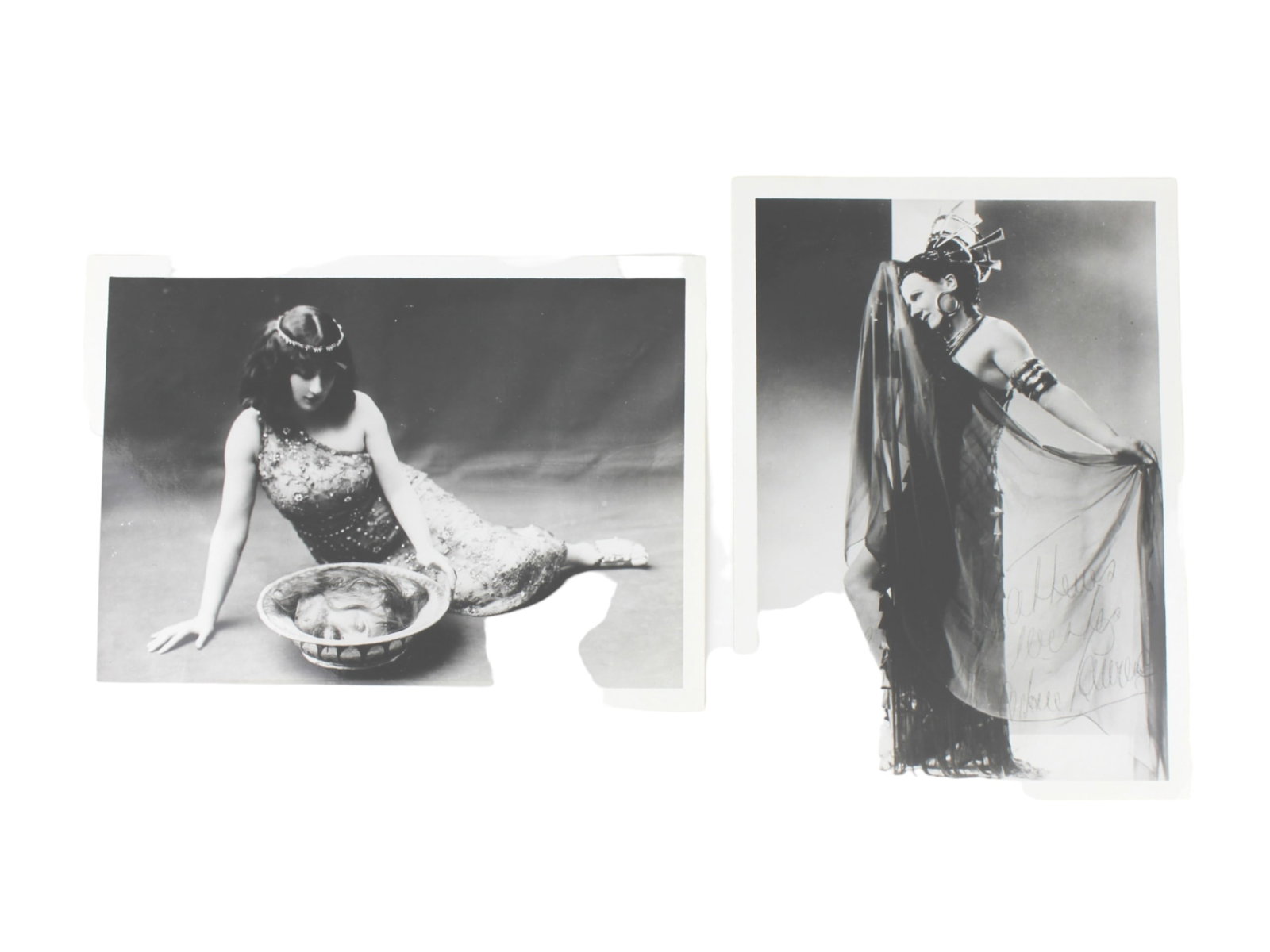 TWO INSCRIBED PHOTOS OF MARJORIE LAWRENCE: Marjorie Florence Lawrence CBE (1907â€“1979) was an Australian soprano. One photo with inscription and autograph. Both 5 X 7 in..