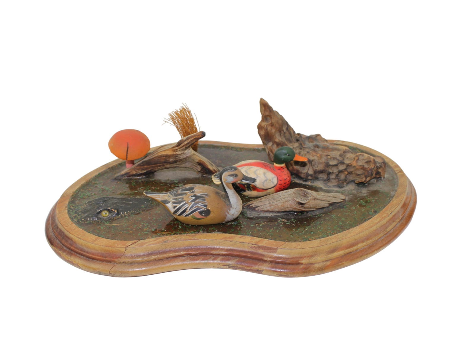 HAND MADE POND MODEL WITH TWO DUCKS (1 of 9)