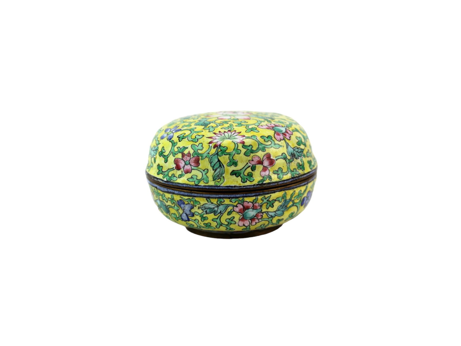 Chinese Enamel Lidded Round Box (1 of 6)