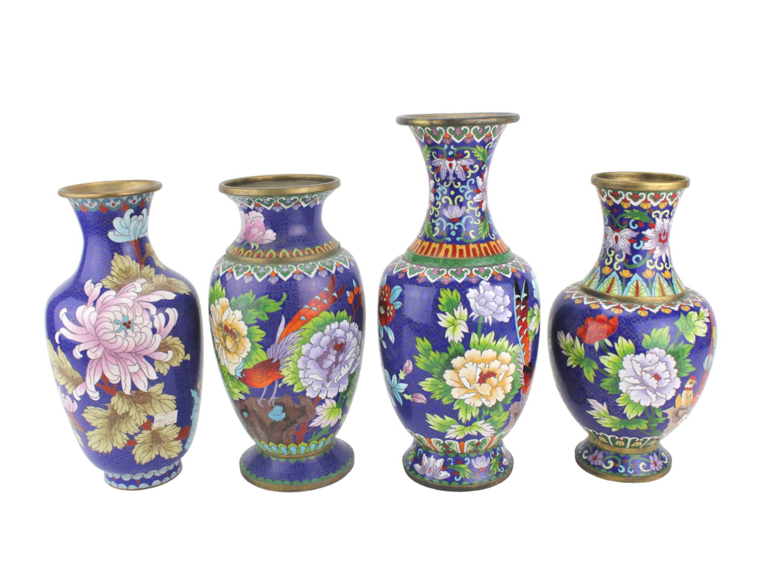 FOUR CHINESE CLOISONNE VASES (1 of 7)