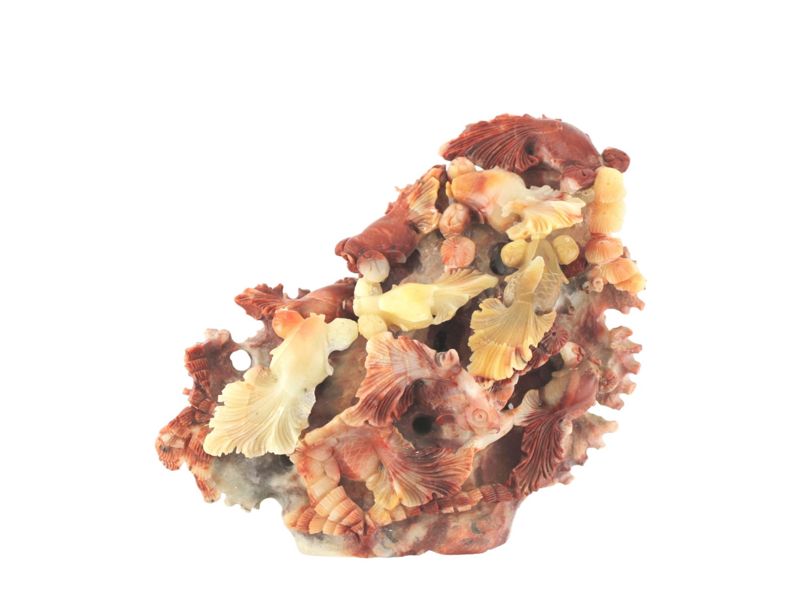 CHINESE CARVED SOAPSTONE DECORATION STATUE (1 of 8)