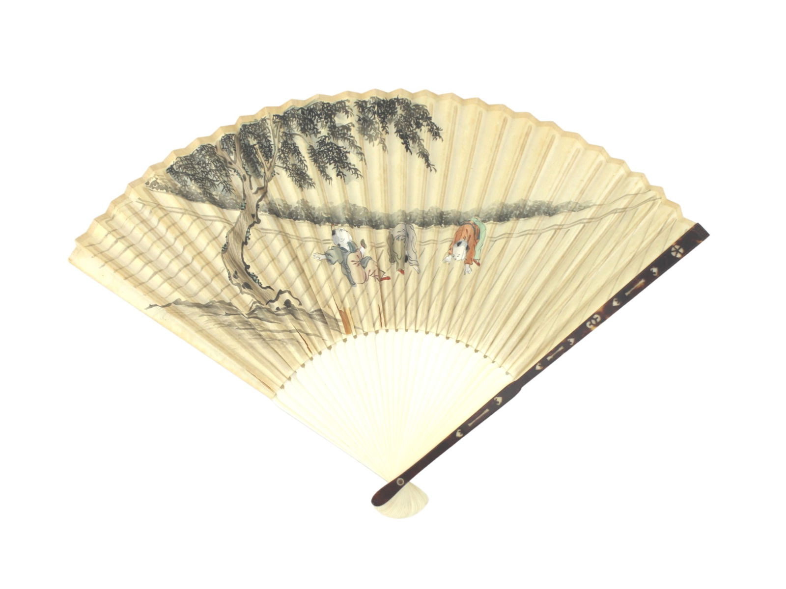 CHINESE HAND PAINTED PAPER FAN (1 of 9)
