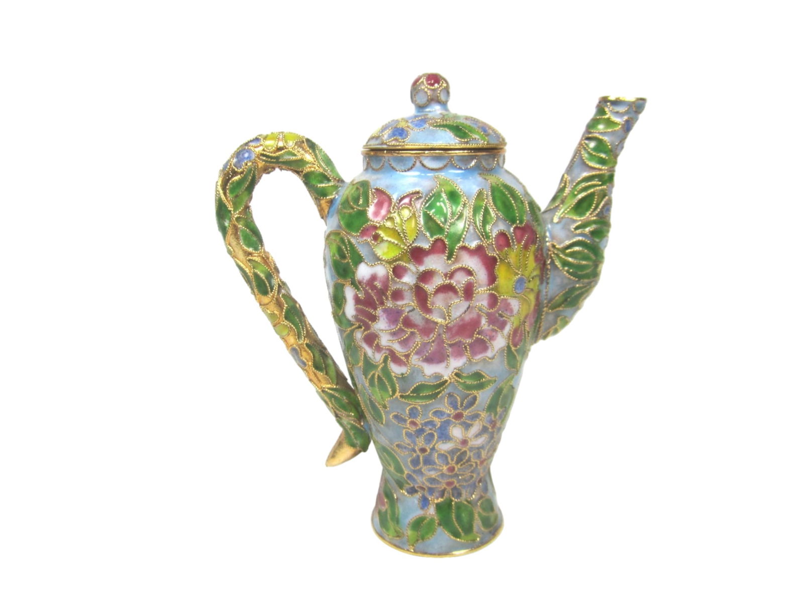 SMALL CHINESE ENAMEL TEAPOT (1 of 8)