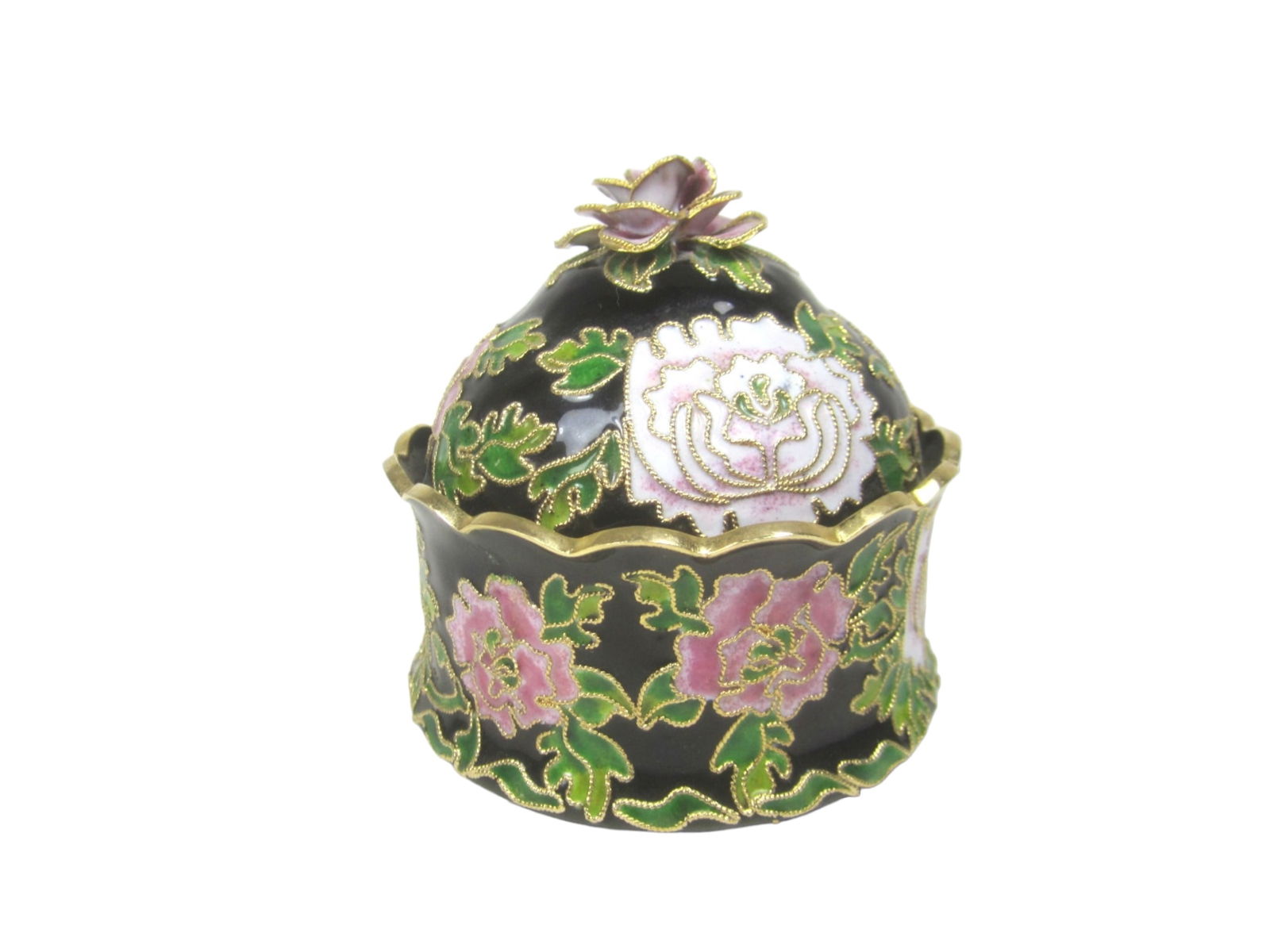 CHINESE ENAMEL LIDDED BOX (1 of 9)