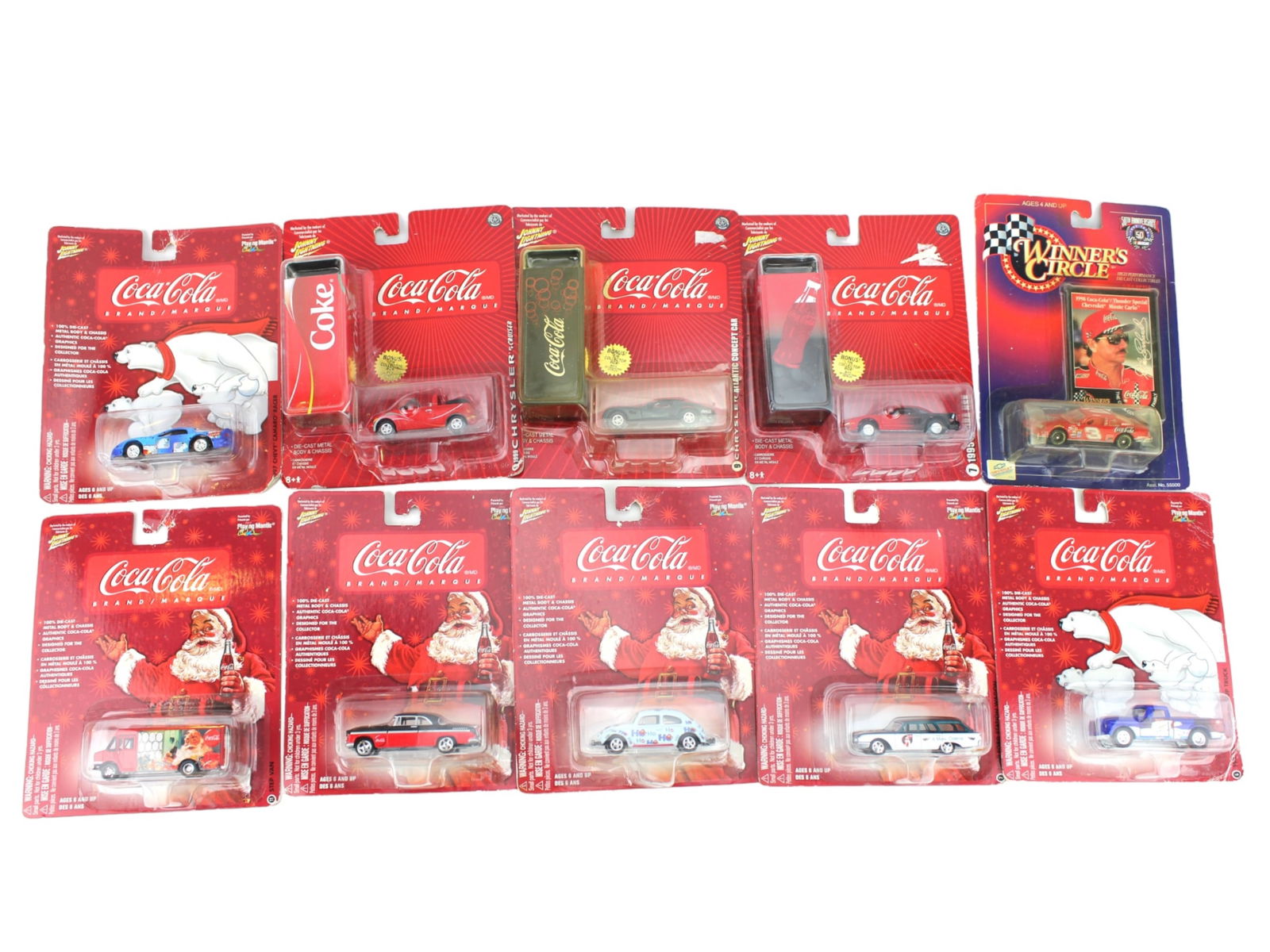 TEN COCA COLA  1:64 DIE-CAST VEHICLES (1 of 12)