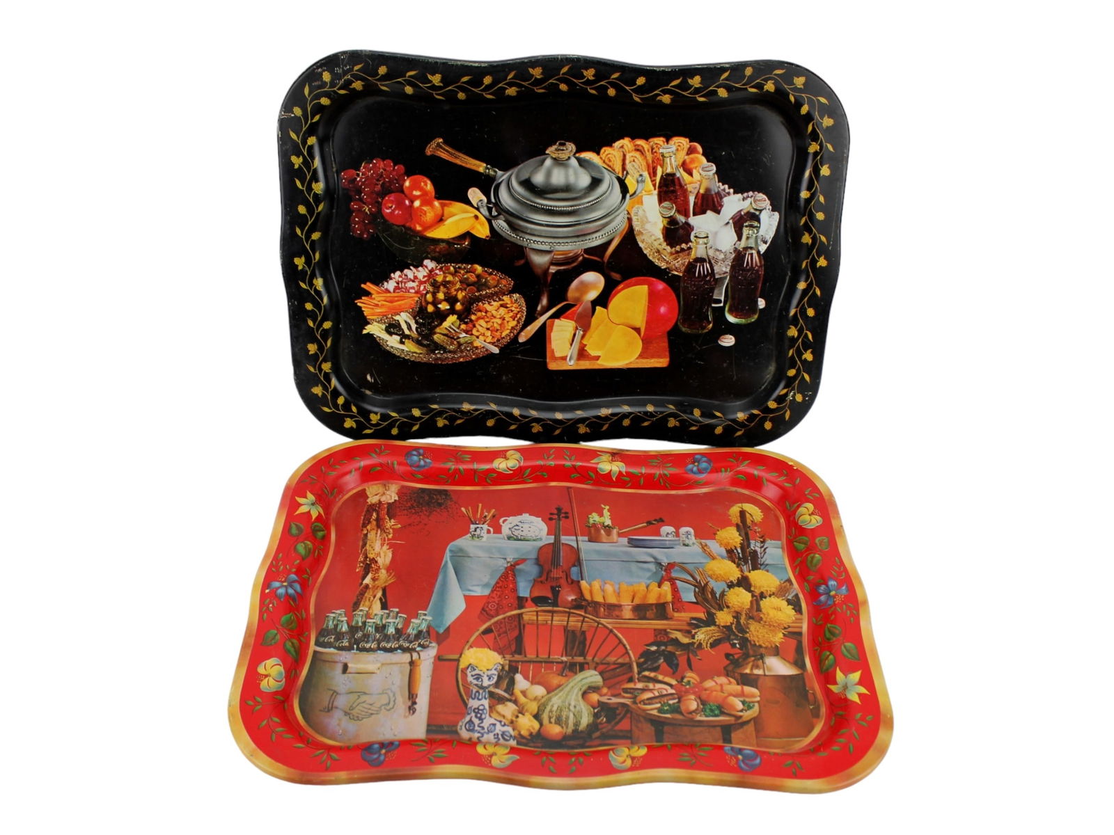 TWO COCA COLA SERVING TRAYS (1 of 10)