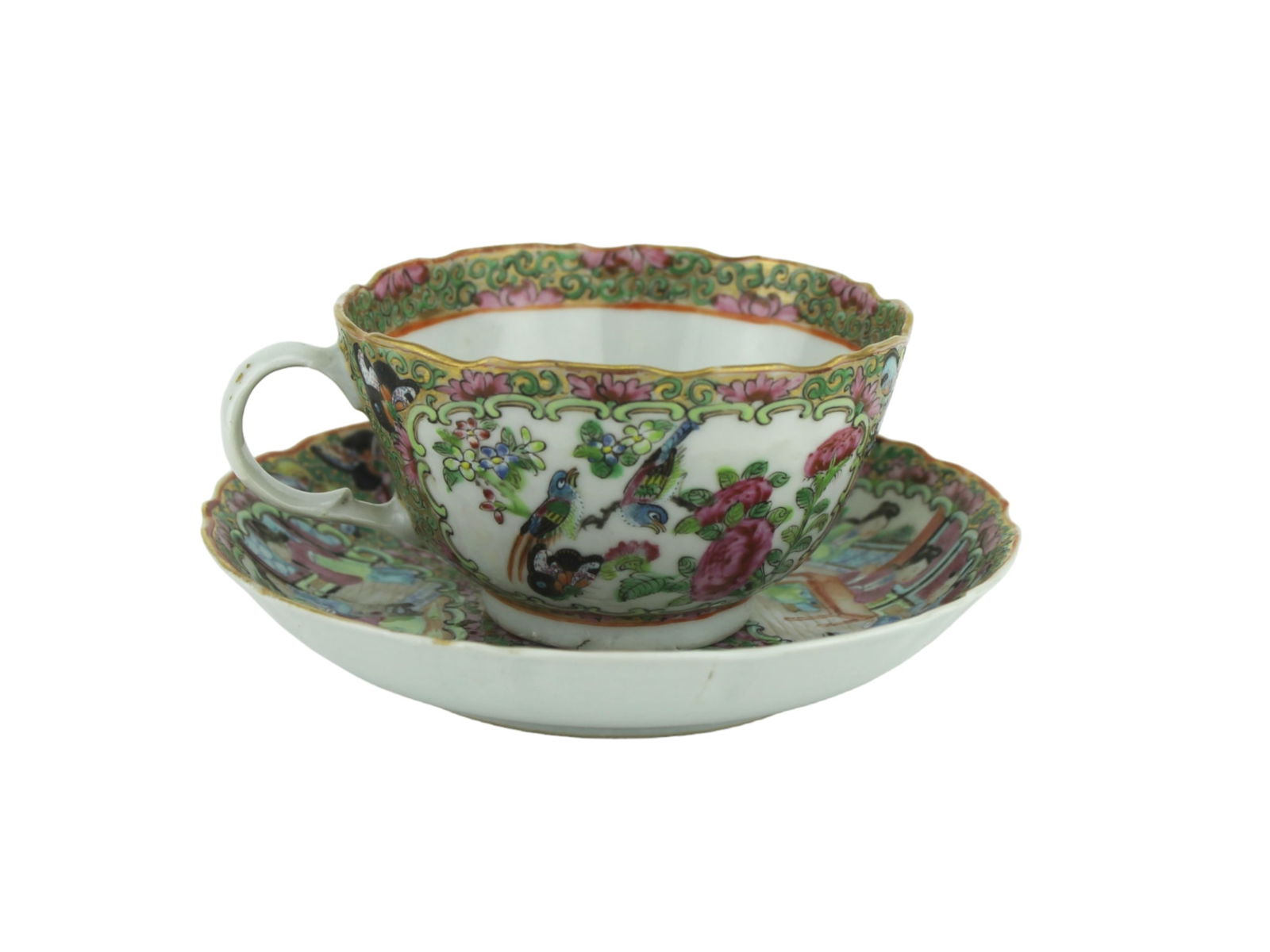 A CHINESE ROSE MEDALLION TEA SET (1 of 11)