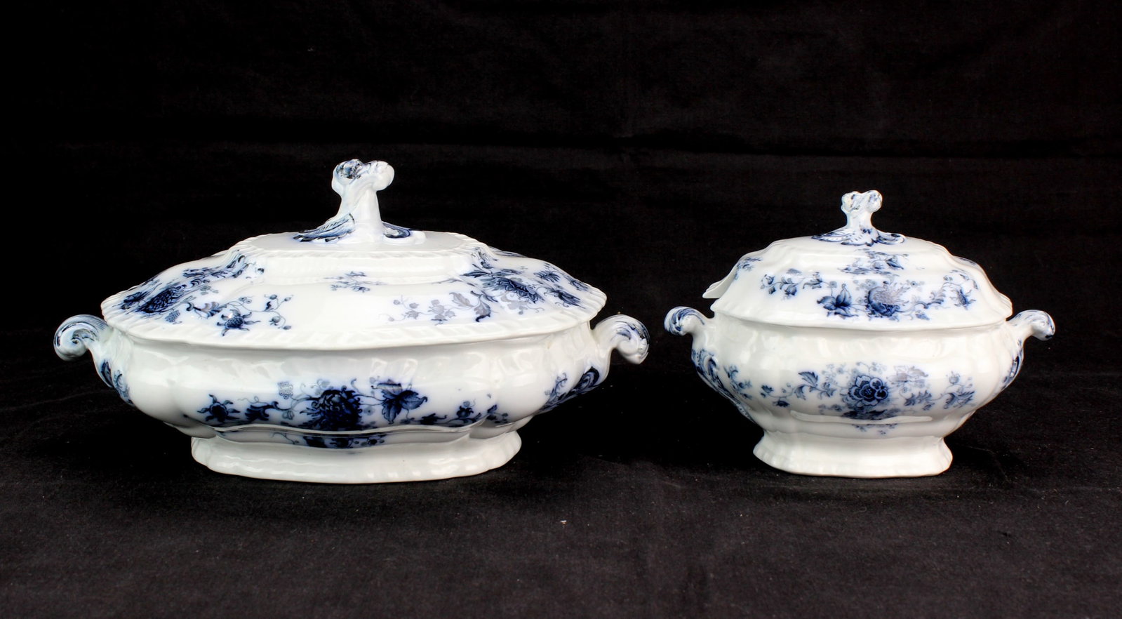 Two England Royal Semi Porcelain Booths Wares: The larger tureen Covered Dish measures Approx. 11 X 7 1/2 X 5 1/2 in.. No visible damages.