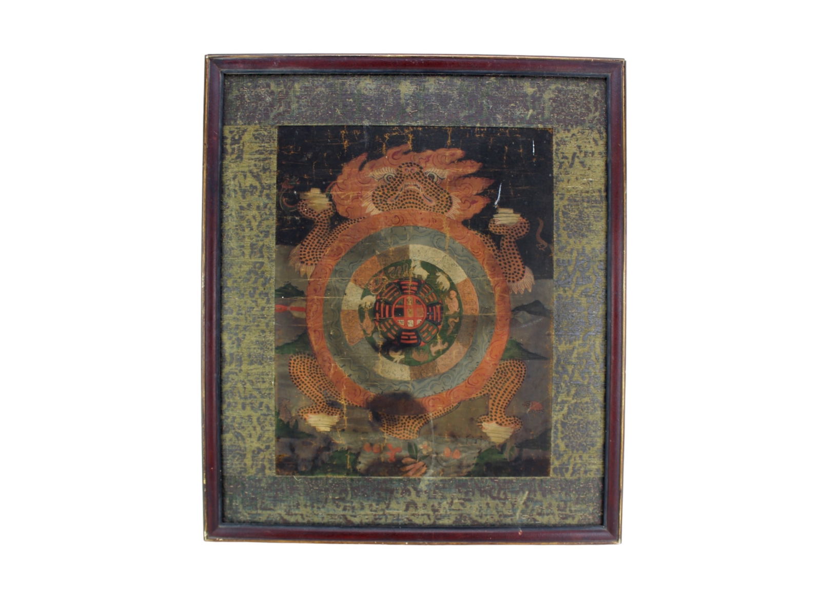 Antique Framed Tibetan Thangka (1 of 6)