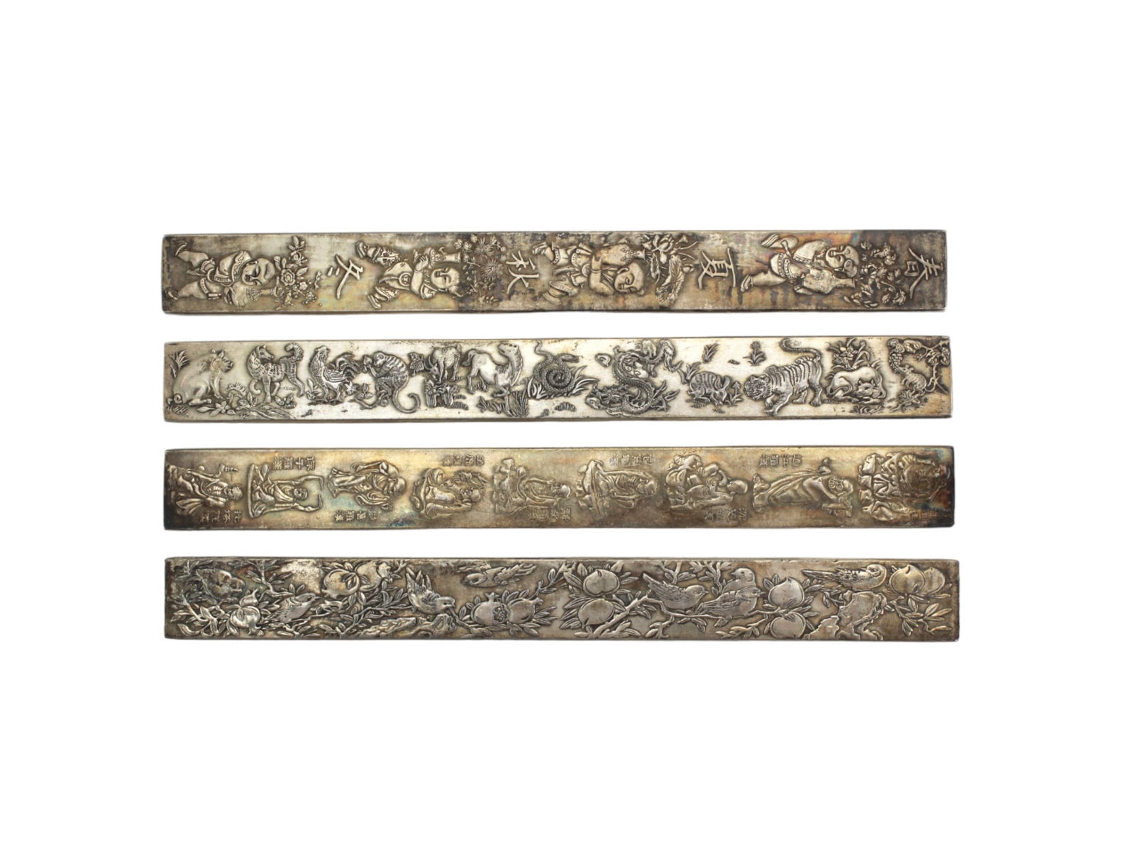 FOUR CHINESE MATEL PAPER WEIGHTS (1 of 20)